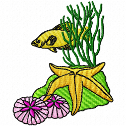 Seashell Embroidery Design 4 Seashell Embroidery Design 4